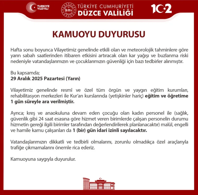 Yoğun Kar Yağışı Nedeniyle 6 İlde Okullar Tatil!