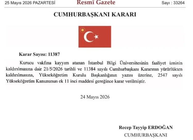 YÖK’ten Bilgi Üniversitesi’ne Eğitim Müjdesi!