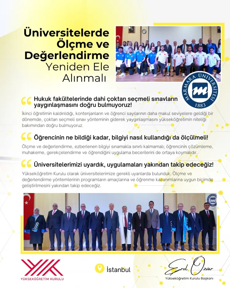 YÖK’ten Sınav Sistemi Değişikliği Çağrısı!