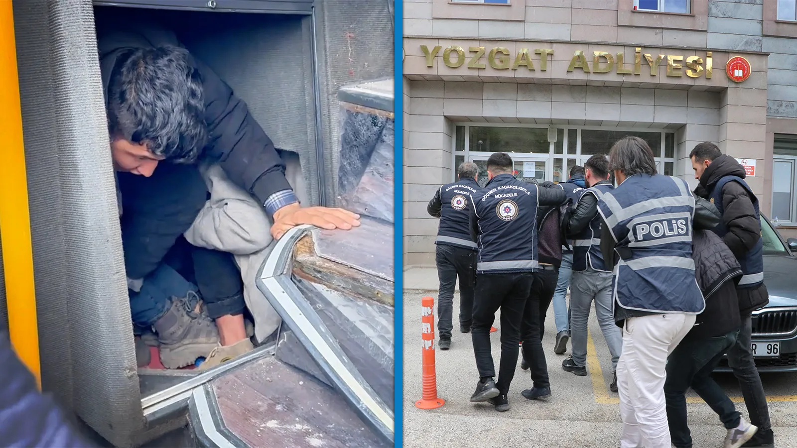 Yozgat’ta Otobüste 53 Düzensiz Göçmen Yakalandı!
