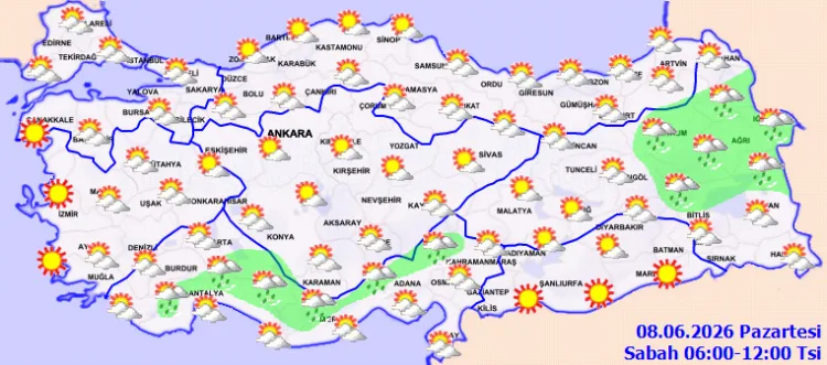 Yurdun Birçok Yerinde Sağanak Yağış Bekleniyor