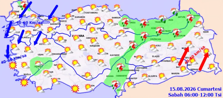 Yurdun Dört Bir Yanında Fırtına ve Sağanak Uyarısı!