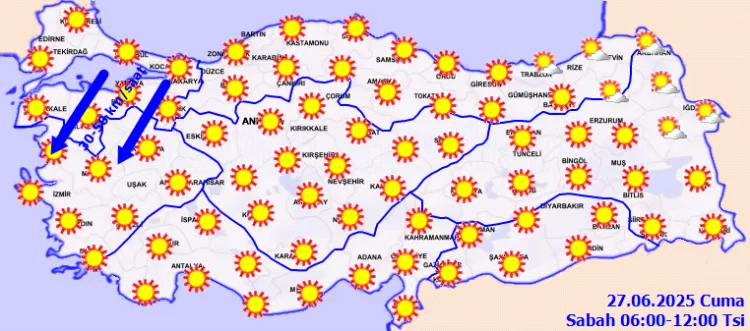 Yurt Genelinde Açık Hava ve Sıcaklık Artışı