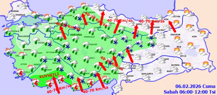 Yurt Genelinde Fırtına ve Kuvvetli Yağış Uyarısı!