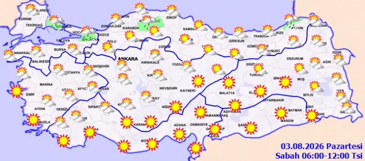 Yurt Genelinde Hava Durumu: Sağanak Yağışlar Bekleniyor
