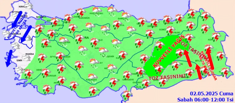Yurt Genelinde Kuvvetli Yağış ve Rüzgar Uyarısı!