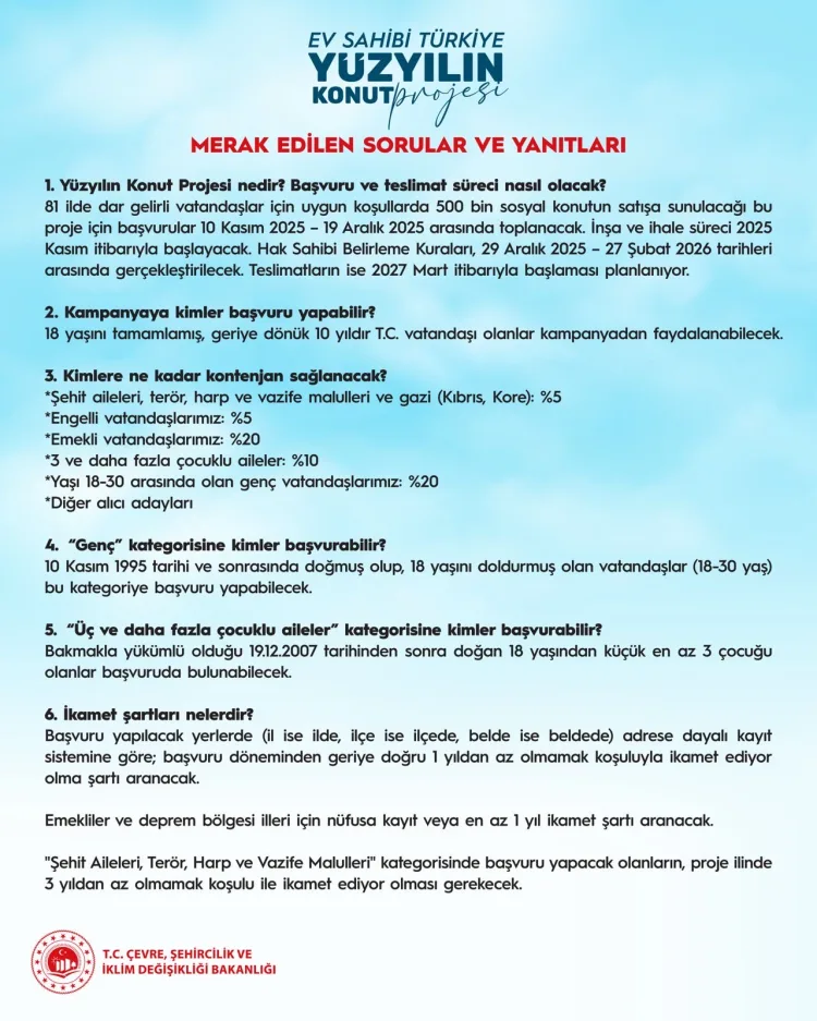 Yüzyılın Konut Projesi: 500 Bin Ev Sahibi Olacak!