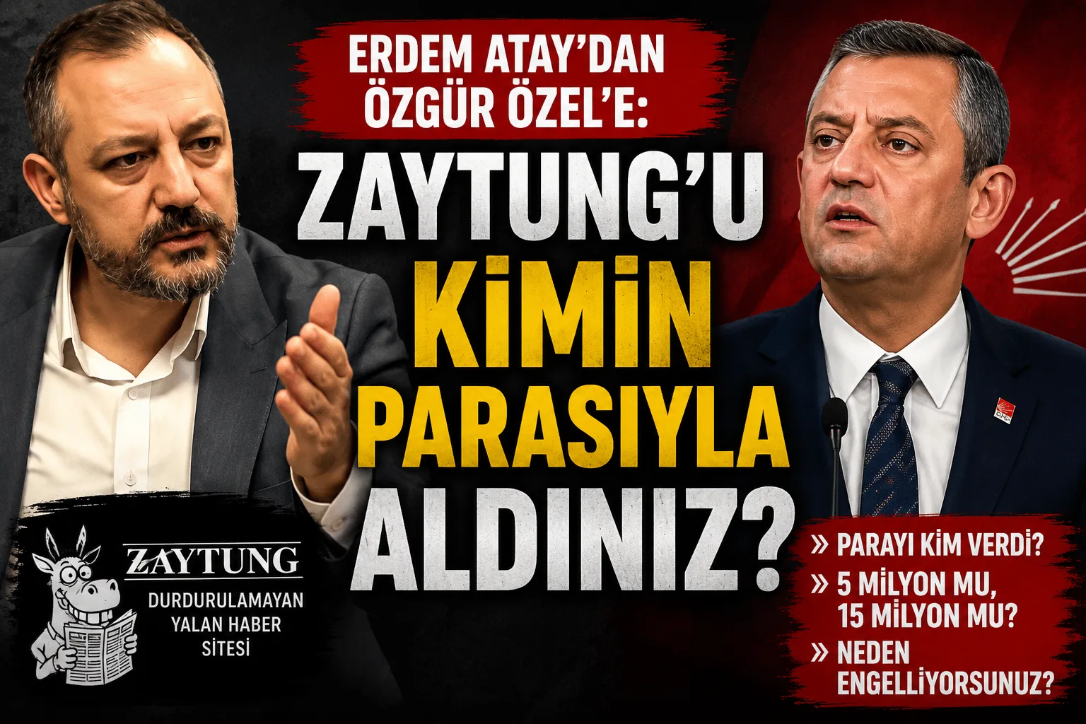 “Zaytung’u Kim Satın Aldı?” Erdem Atay’dan Özgür Özel’e Çağrı!