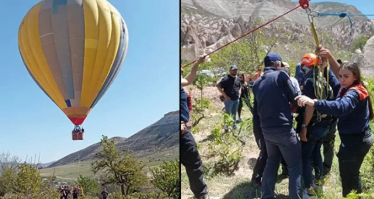 Zelve’de Balon Krizi: 20 Turist Kayalıklarda Mahsur