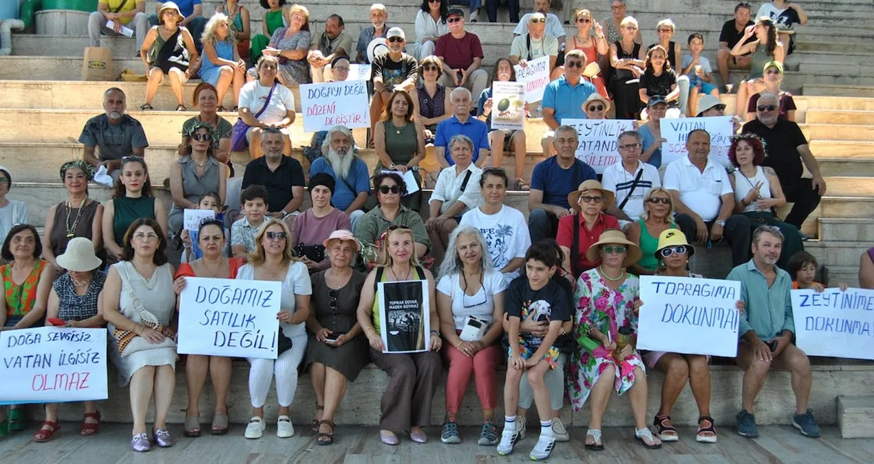 Zeytinliklerimize Dokunma! Protesto Yapıldı