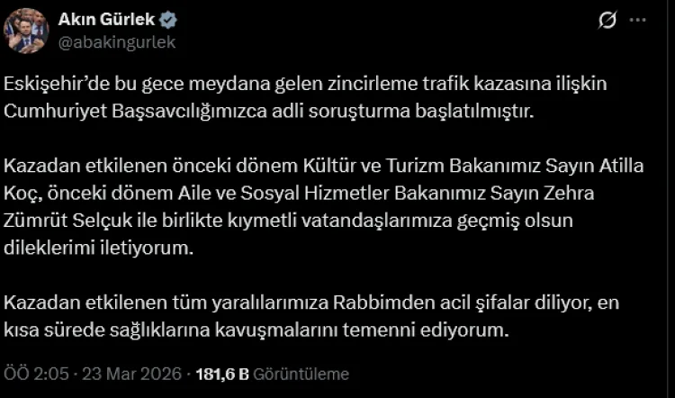 Zincirleme Kazada Eski Bakanlar Yaralandı!